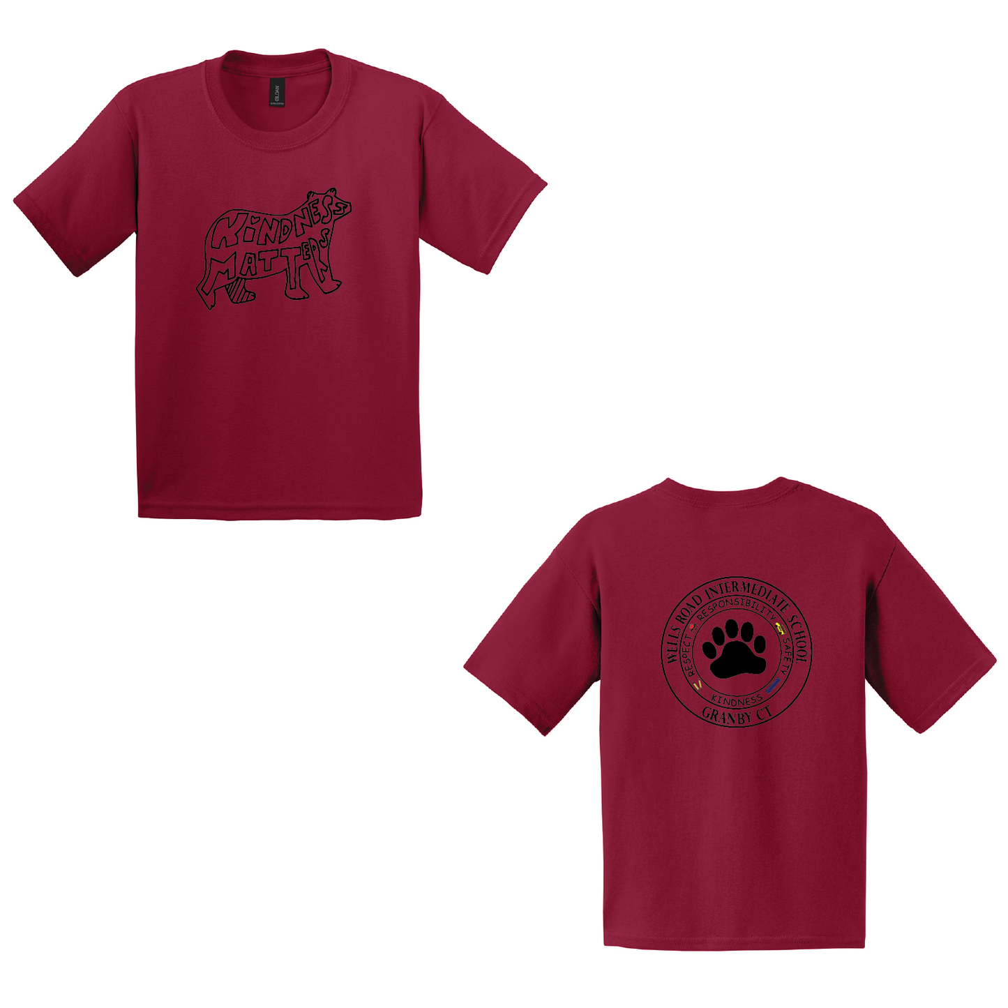 Granby Bears PTO: Kindness Matters T Shirt (Youth & Adult)