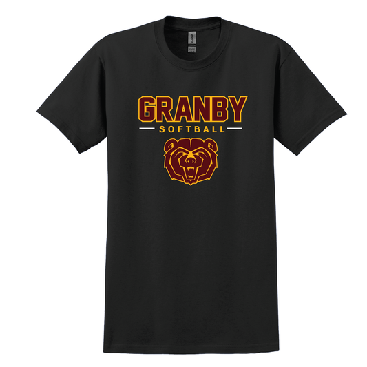 Granby Softball: Cotton T Shirt Full Front Logo #2