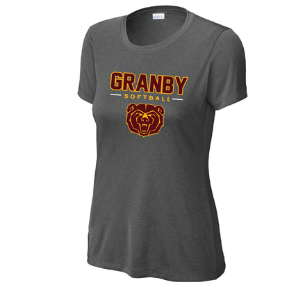 Granby Softball: WOMENS Moisture Tee Full Front Logo #2