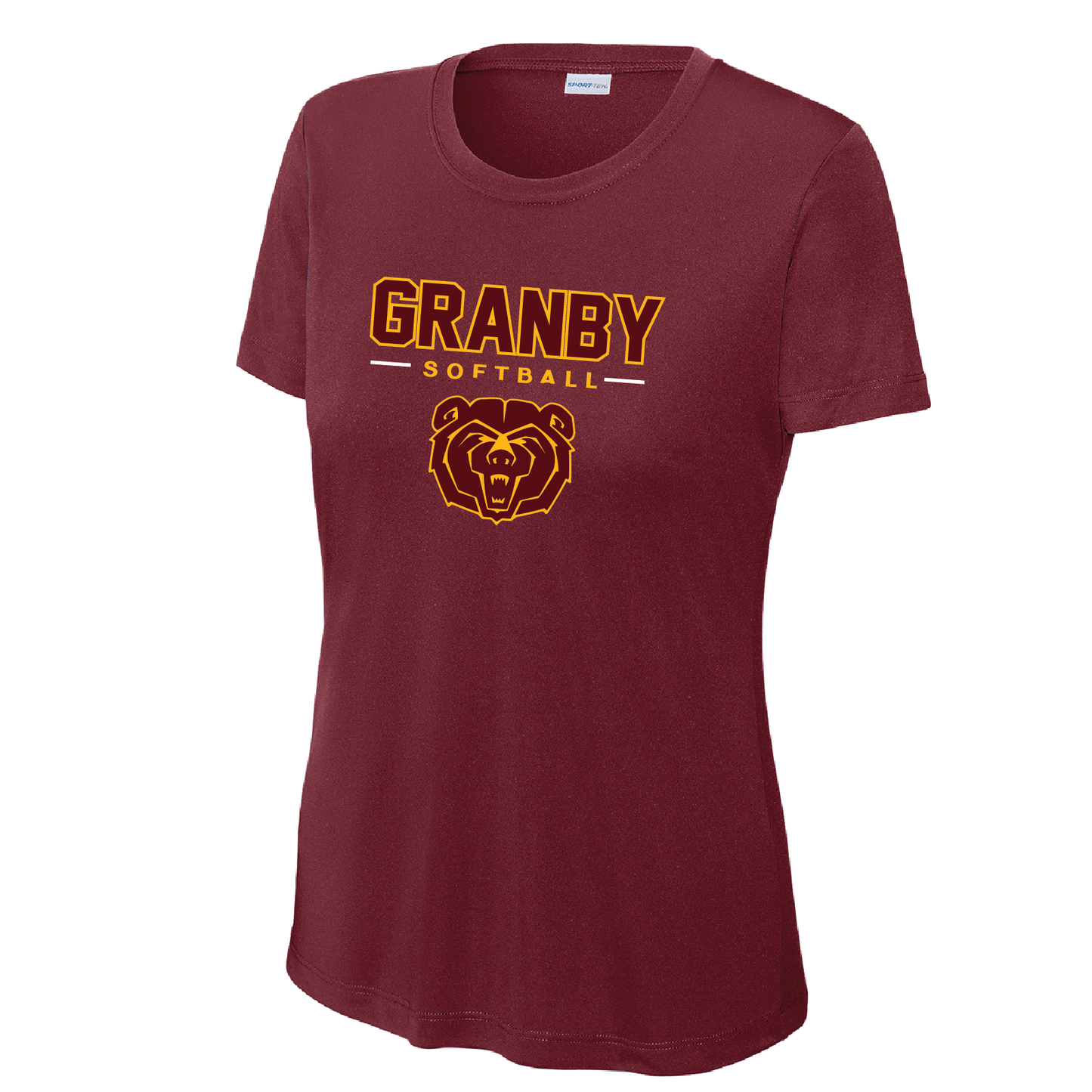 Granby Softball: WOMENS Moisture Tee Full Front Logo #2