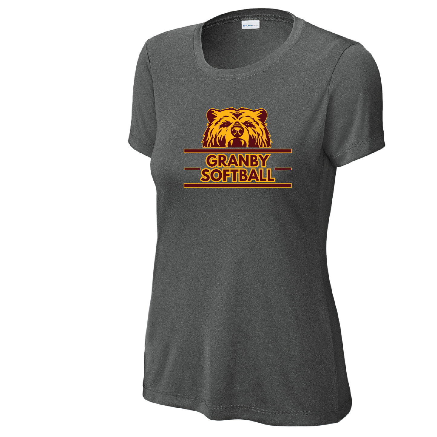 Granby Softball: WOMENS Moisture Tee Full Front Logo #1