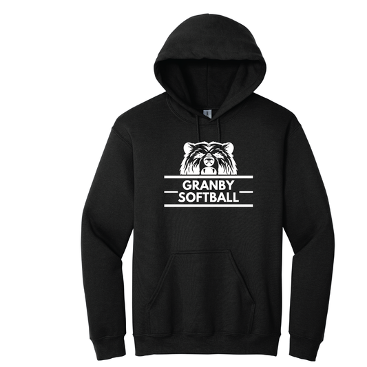 Granby Softball: Gildan 50/50 Lightweight Hoody White Logo