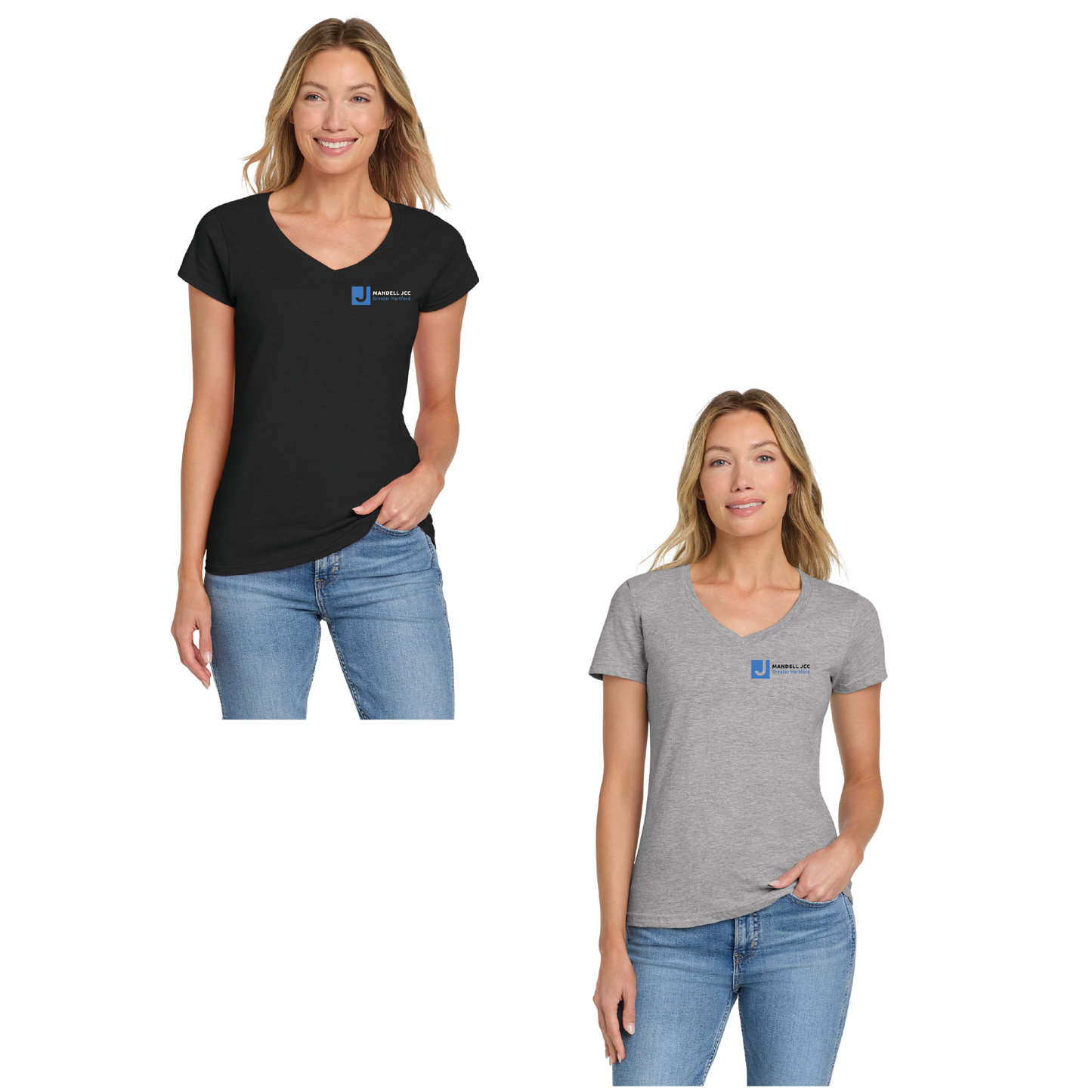 Mandell JCC: Gildan Softstyle® Women's Fit V-Neck T-Shirt. 64V00L
