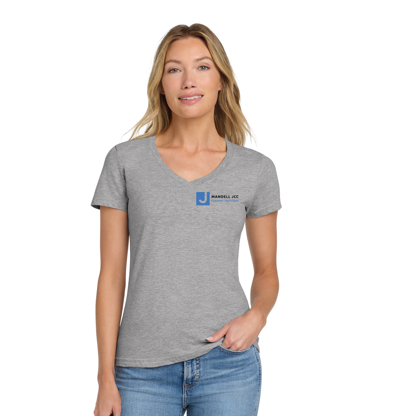Mandell JCC: Gildan Softstyle® Women's Fit V-Neck T-Shirt. 64V00L