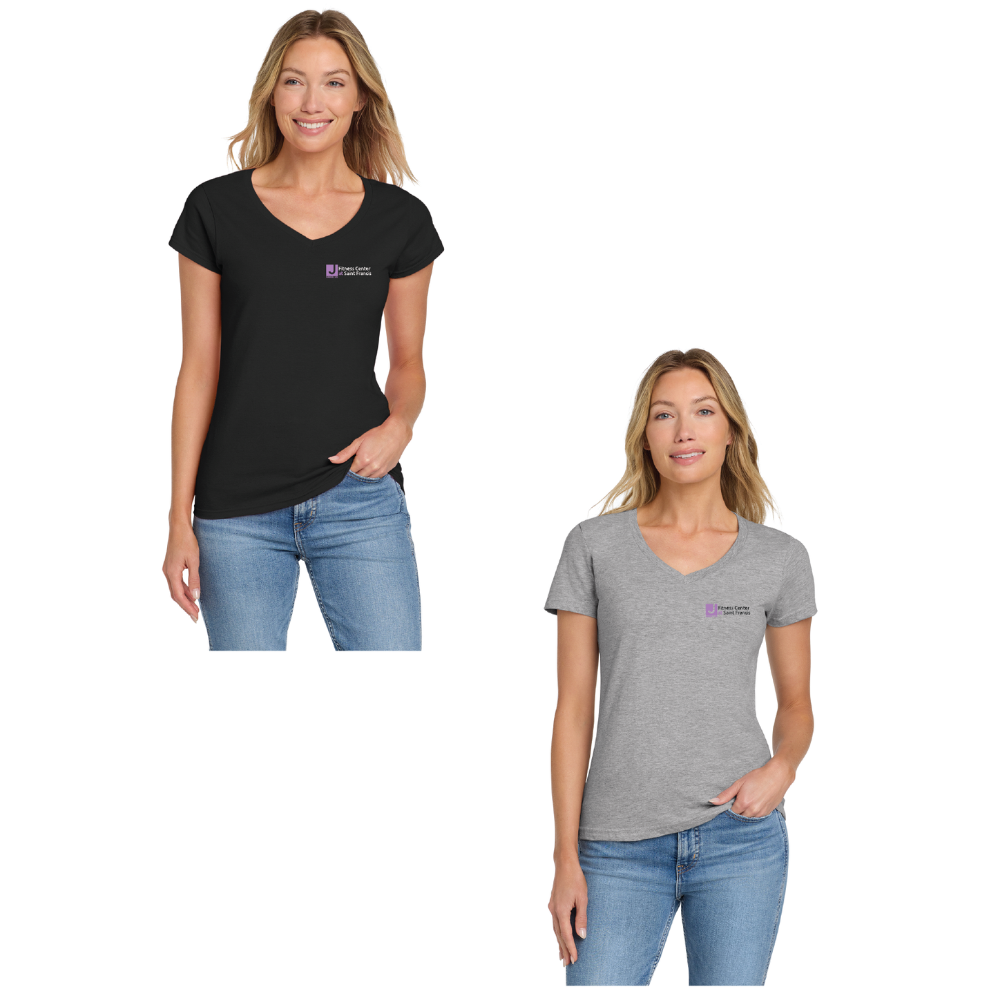 Mandell JCC Fitness Center: Gildan Softstyle® Women's Fit V-Neck T-Shirt. 64V00L