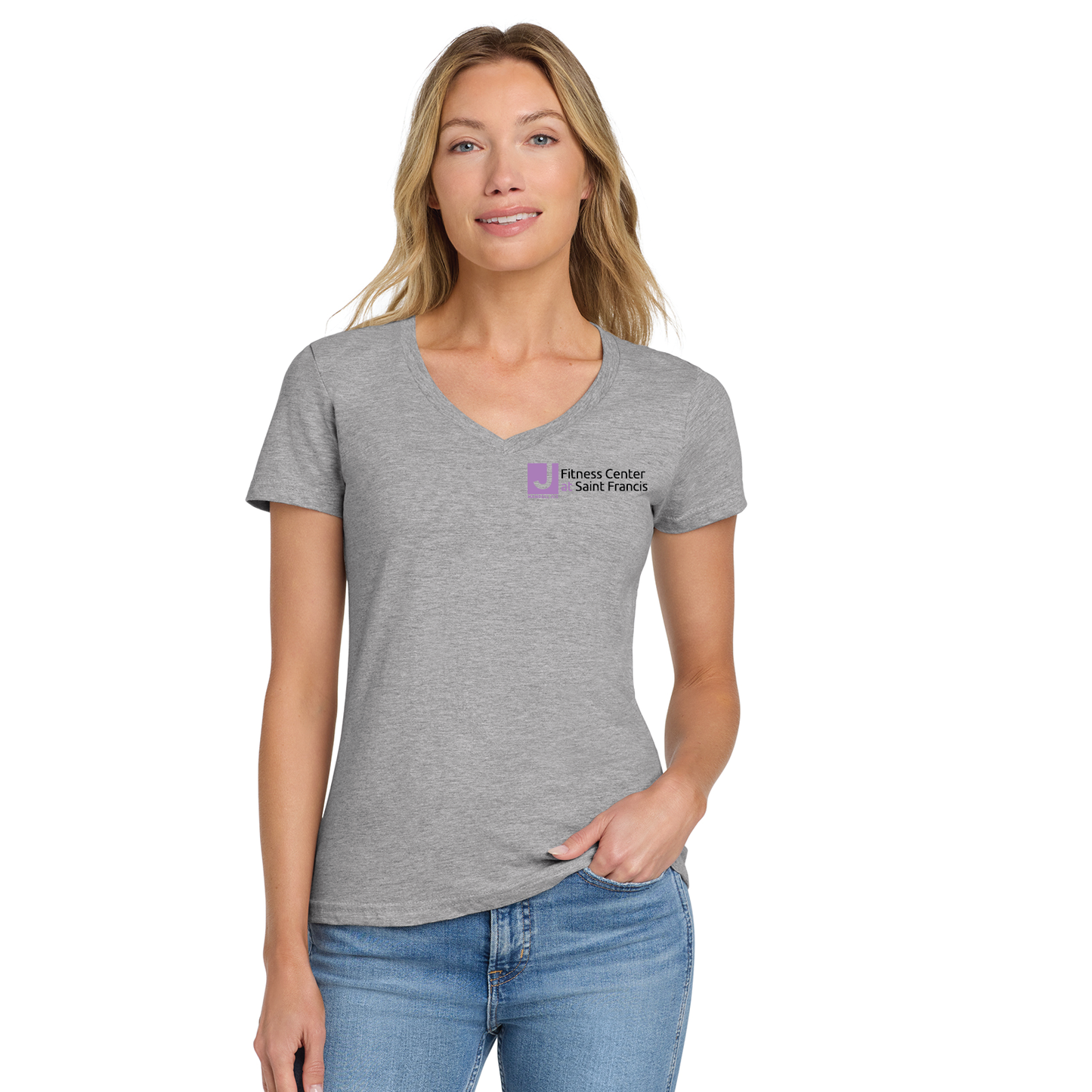 Mandell JCC Fitness Center: Gildan Softstyle® Women's Fit V-Neck T-Shirt. 64V00L