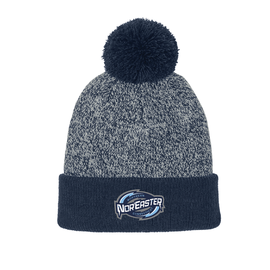 Noreaster Hockey: Sport-Tek® Halftime Heather Pom Beanie. STC68