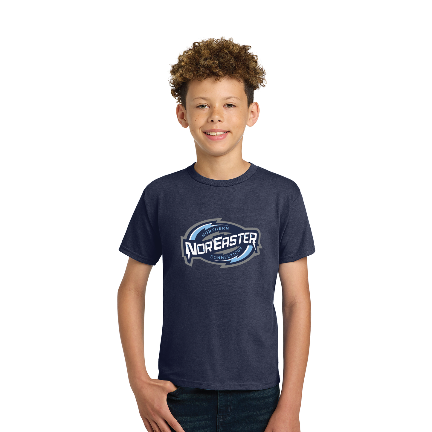 Noreaster Hockey: Cotton T-Shirt with Logo Youth & Adult Sizes