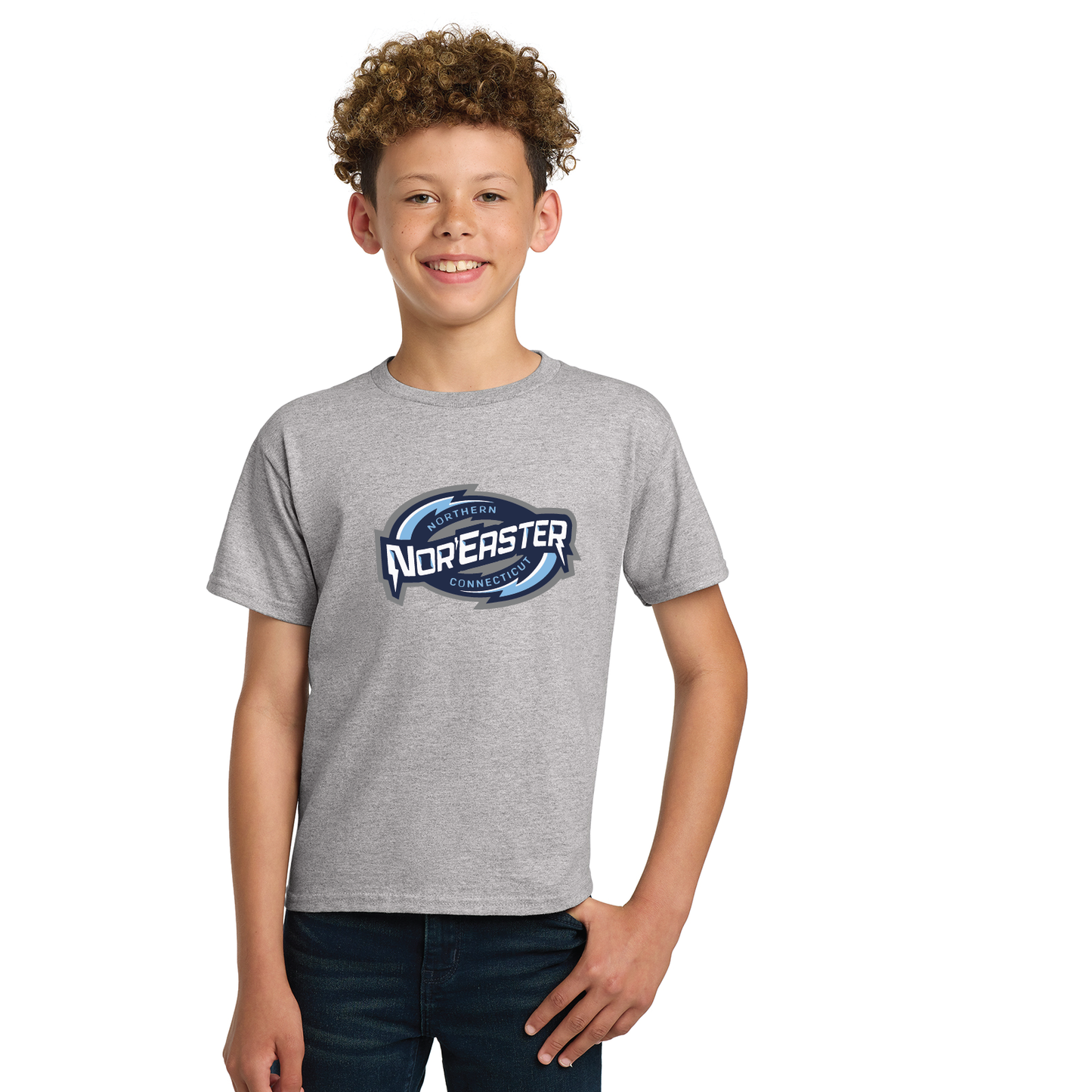 Noreaster Hockey: Cotton T-Shirt with Logo Youth & Adult Sizes