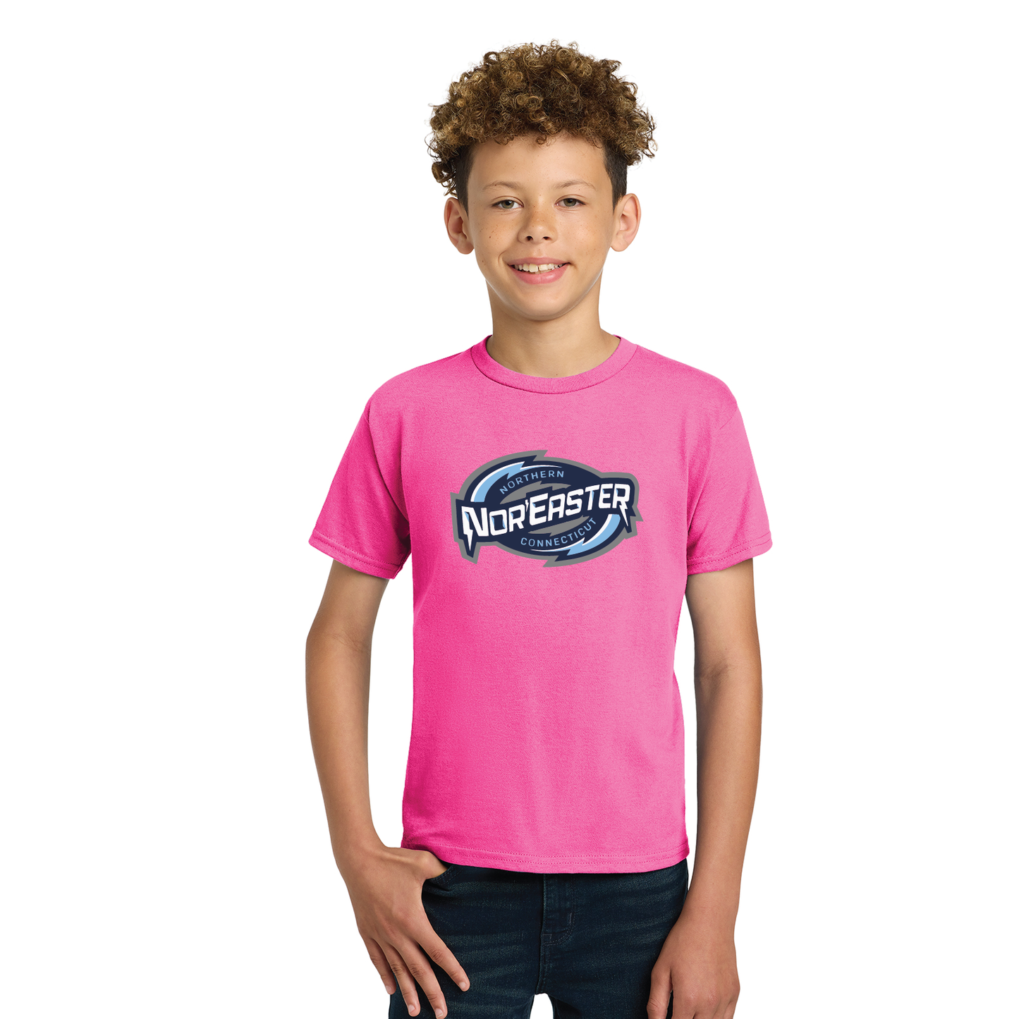Noreaster Hockey: Cotton T-Shirt with Logo Youth & Adult Sizes