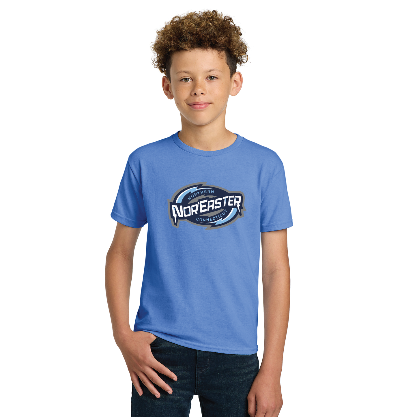 Noreaster Hockey: Cotton T-Shirt with Logo Youth & Adult Sizes