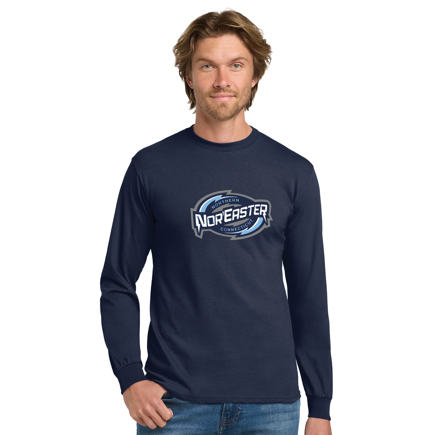 Noreaster Hockey: Youth & Adult Longsleeve Cotton Tee G2400