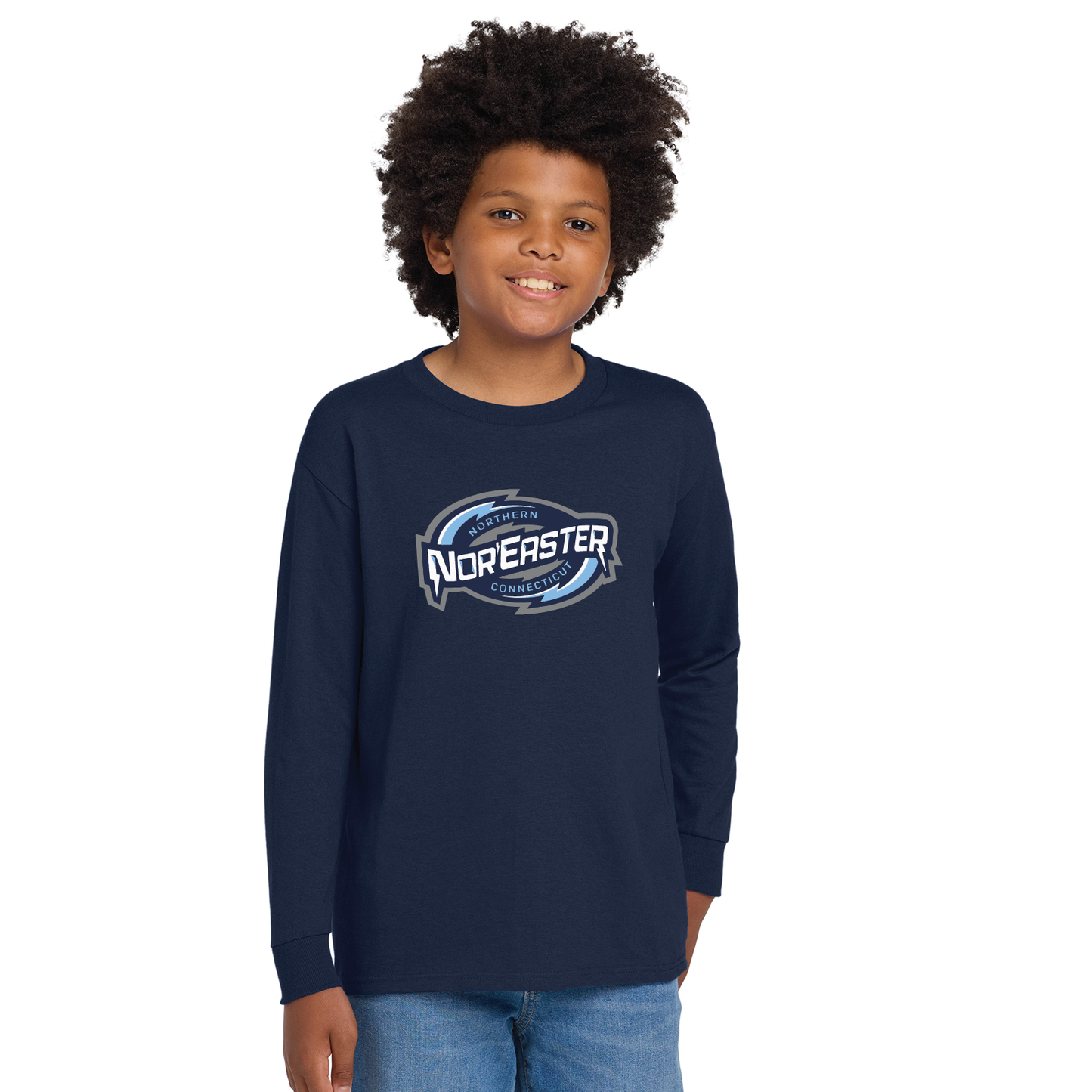 Noreaster Hockey: Youth & Adult Longsleeve Cotton Tee G2400