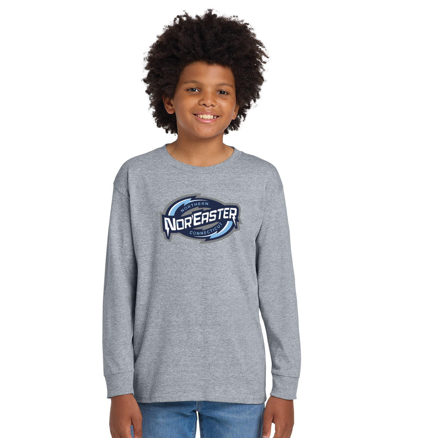 Noreaster Hockey: Youth & Adult Longsleeve Cotton Tee G2400