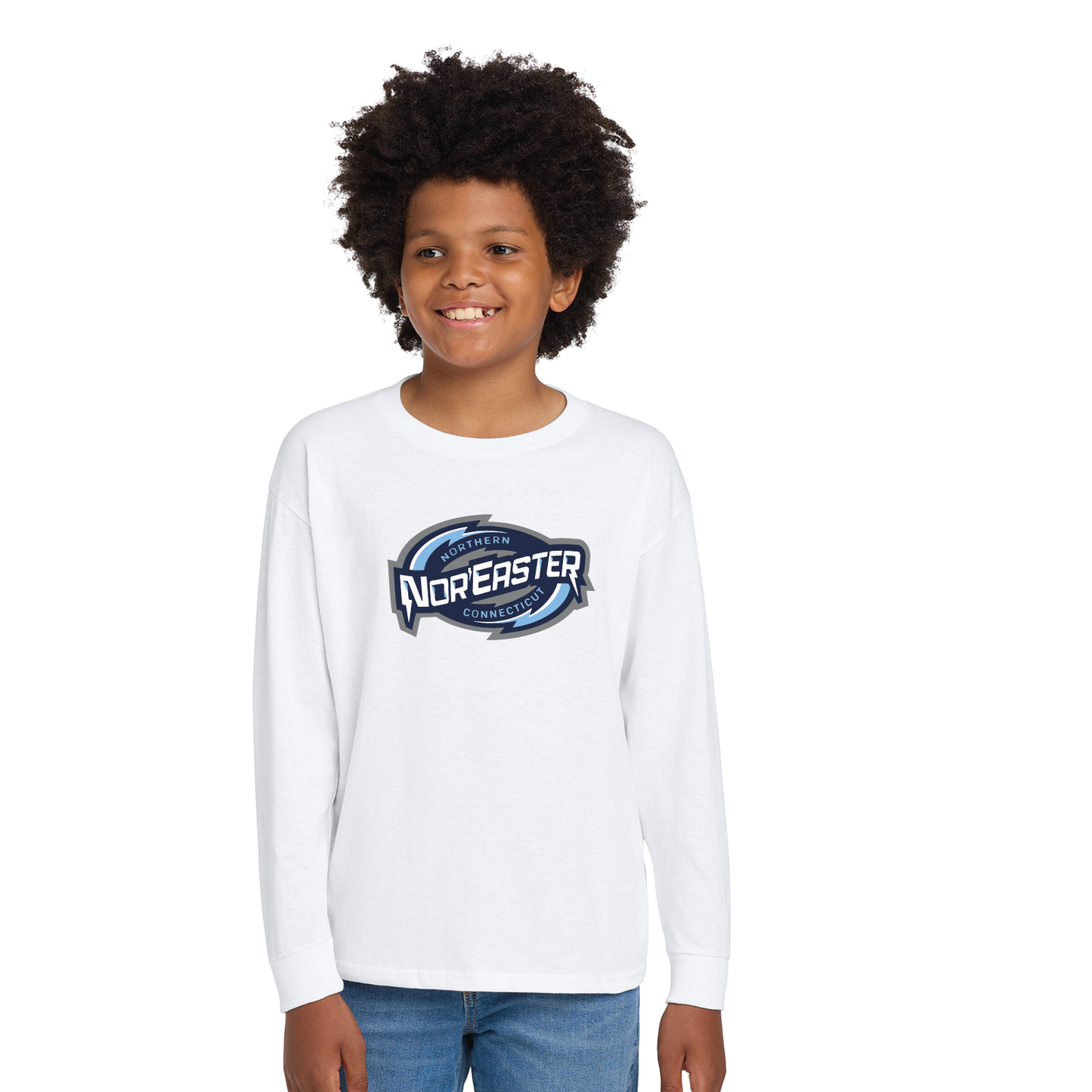 Noreaster Hockey: Youth & Adult Longsleeve Cotton Tee G2400