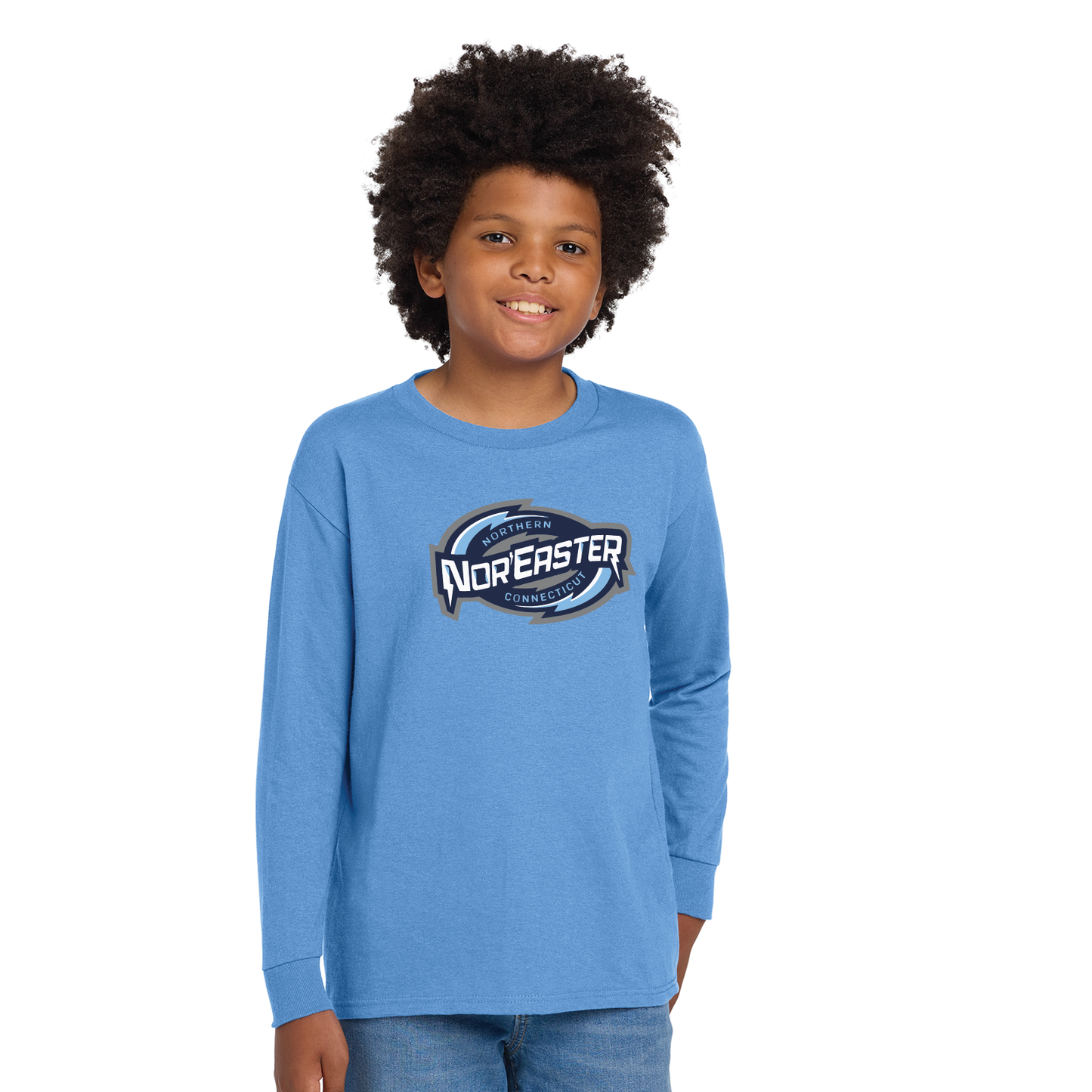 Noreaster Hockey: Youth & Adult Longsleeve Cotton Tee G2400