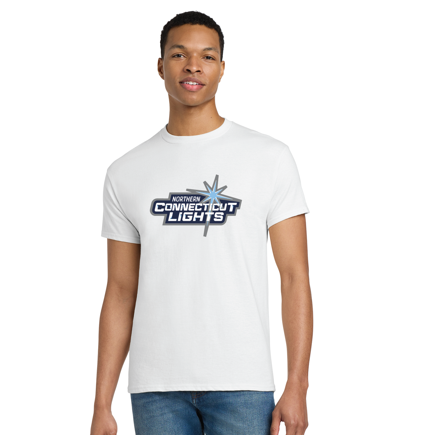 Northern Lights Hockey: Cotton T-Shirt with Logo Youth & Adult Sizes