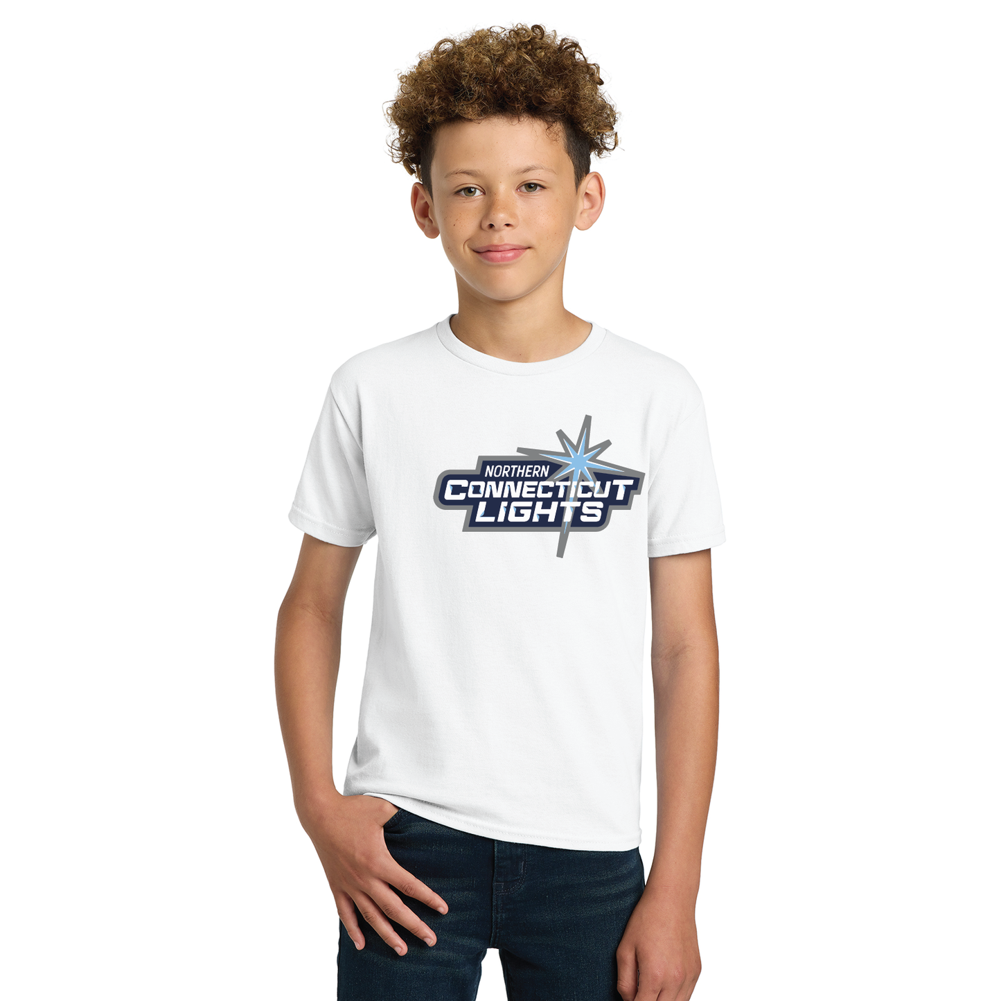 Northern Lights Hockey: Cotton T-Shirt with Logo Youth & Adult Sizes