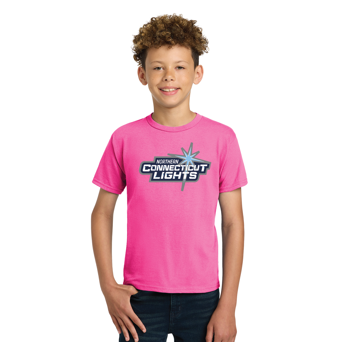 Northern Lights Hockey: Cotton T-Shirt with Logo Youth & Adult Sizes