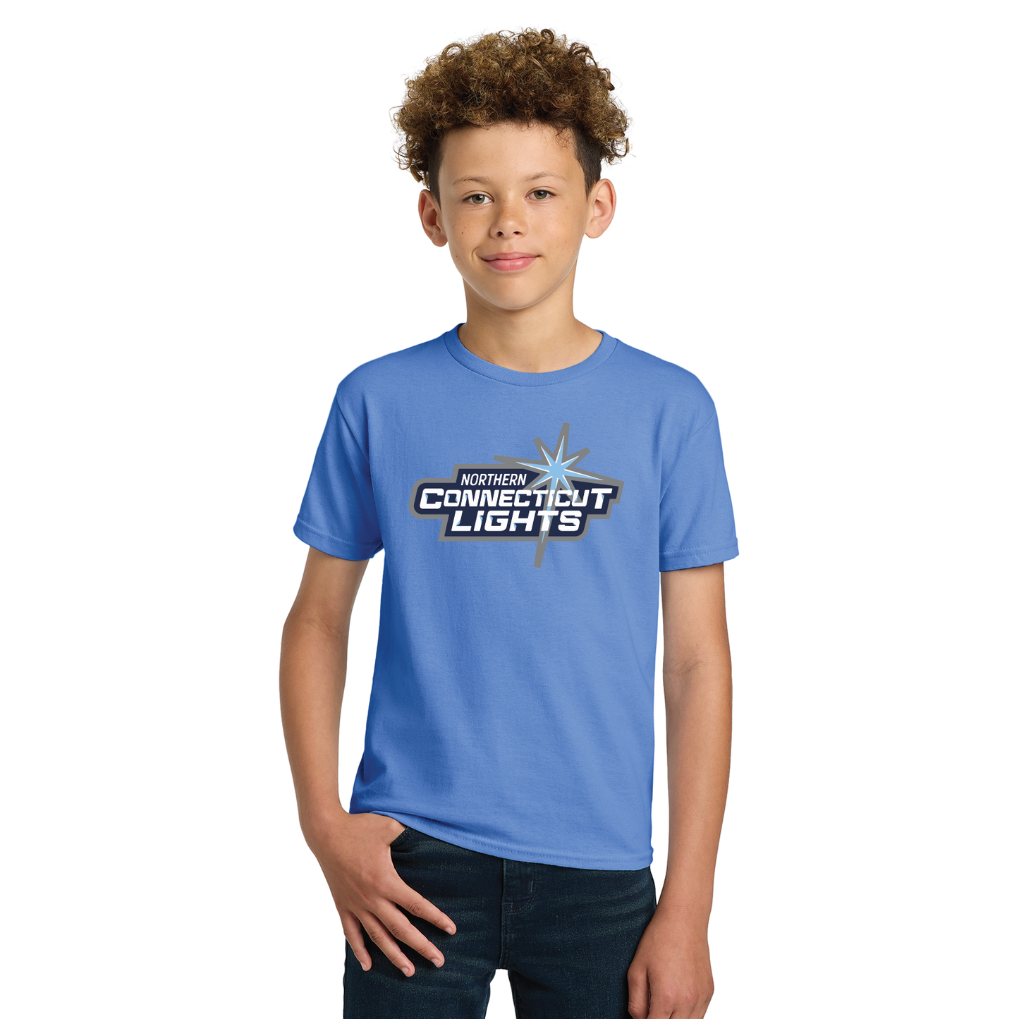 Northern Lights Hockey: Cotton T-Shirt with Logo Youth & Adult Sizes