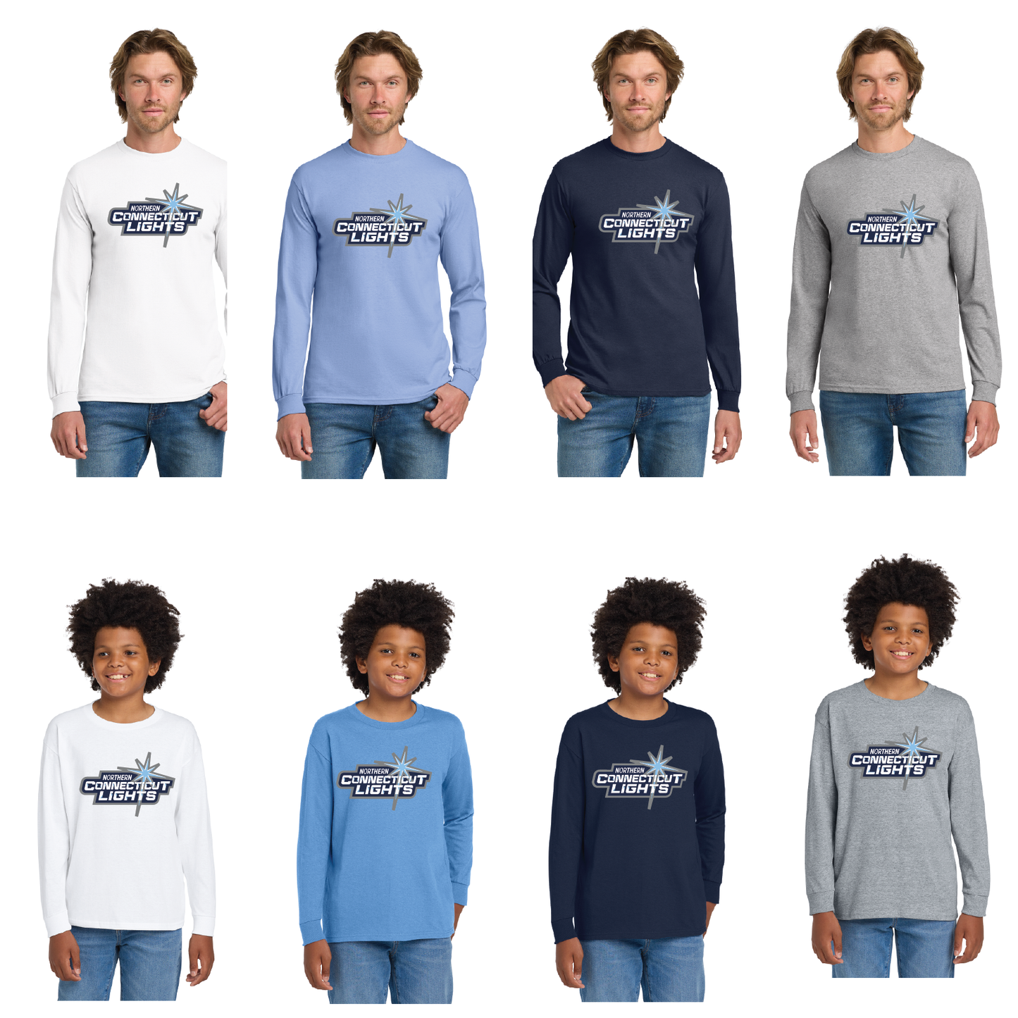 Northern Lights Hockey: Youth & Adult Longsleeve Cotton Tee G2400