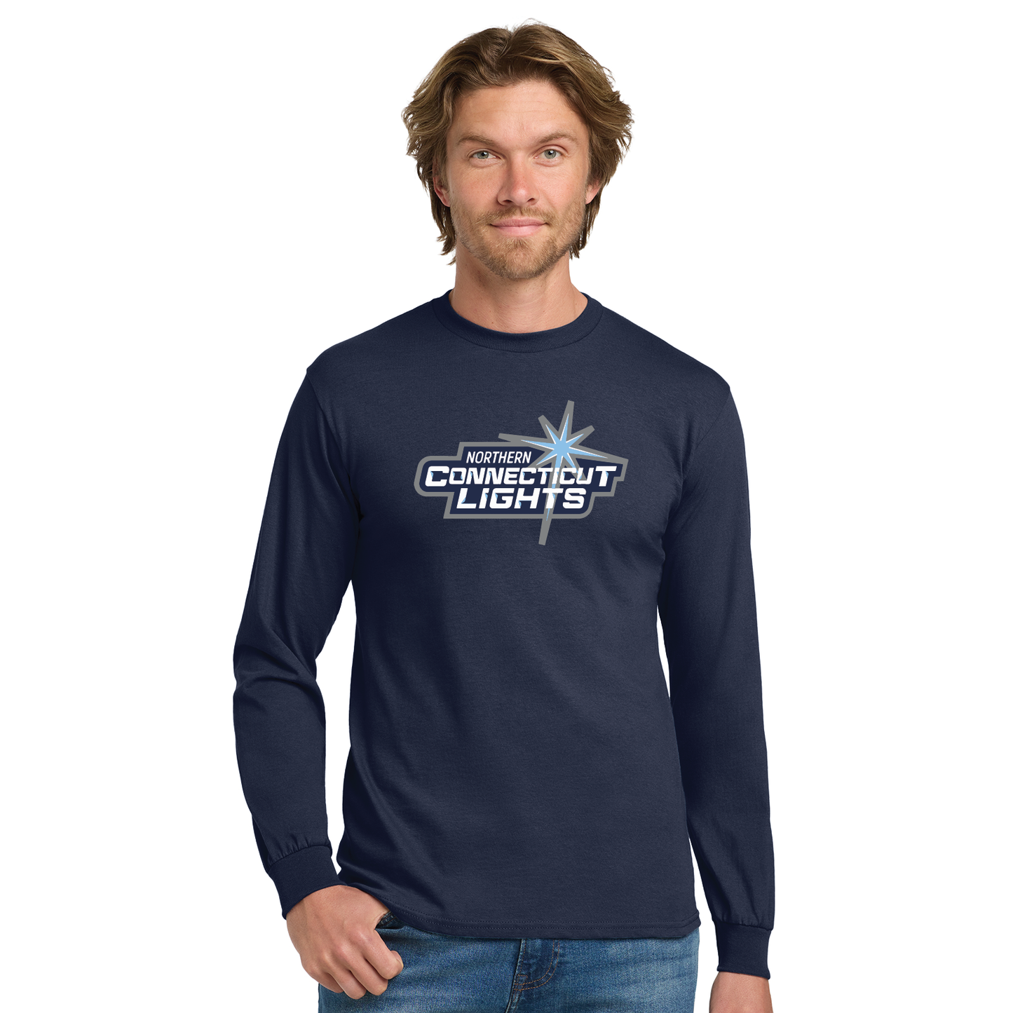 Northern Lights Hockey: Youth & Adult Longsleeve Cotton Tee G2400