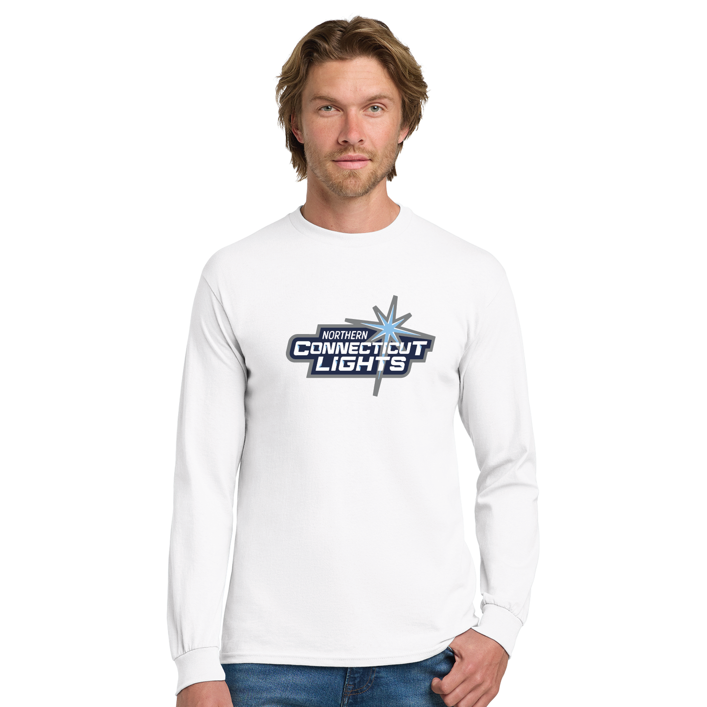Northern Lights Hockey: Youth & Adult Longsleeve Cotton Tee G2400