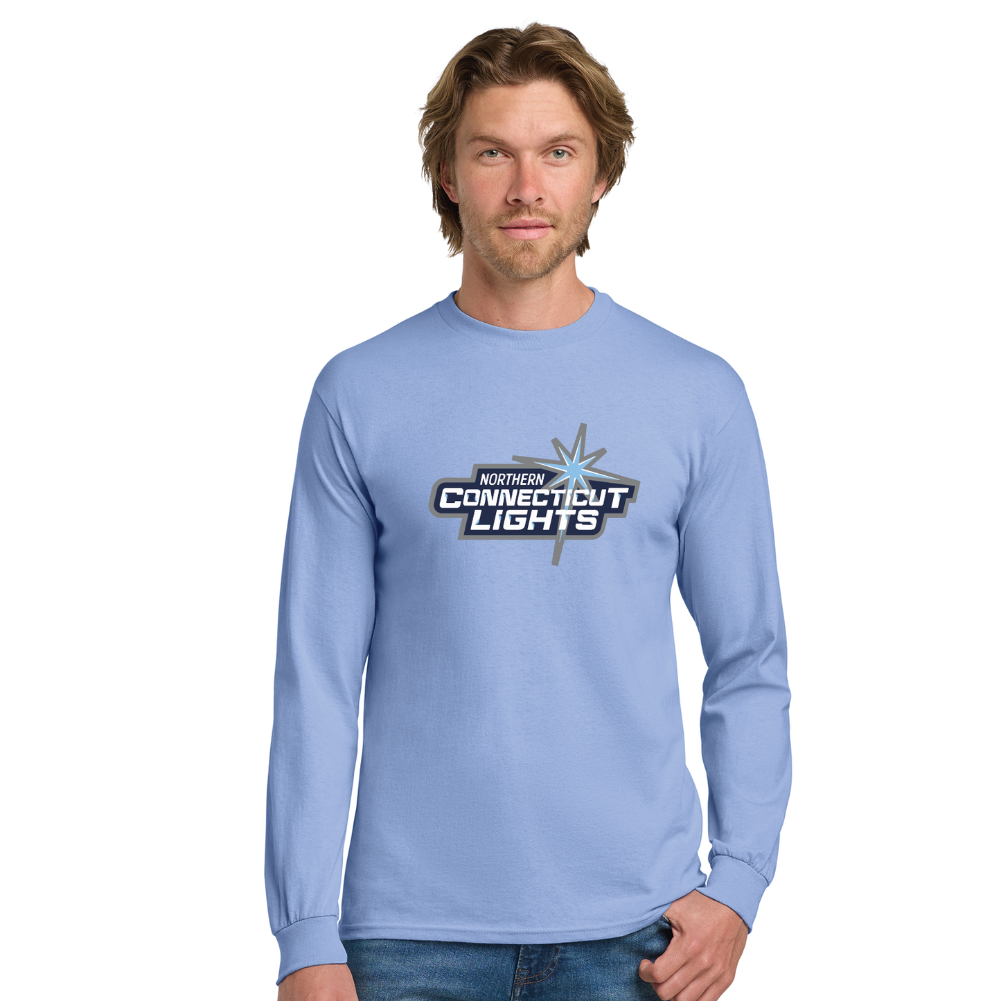 Northern Lights Hockey: Youth & Adult Longsleeve Cotton Tee G2400