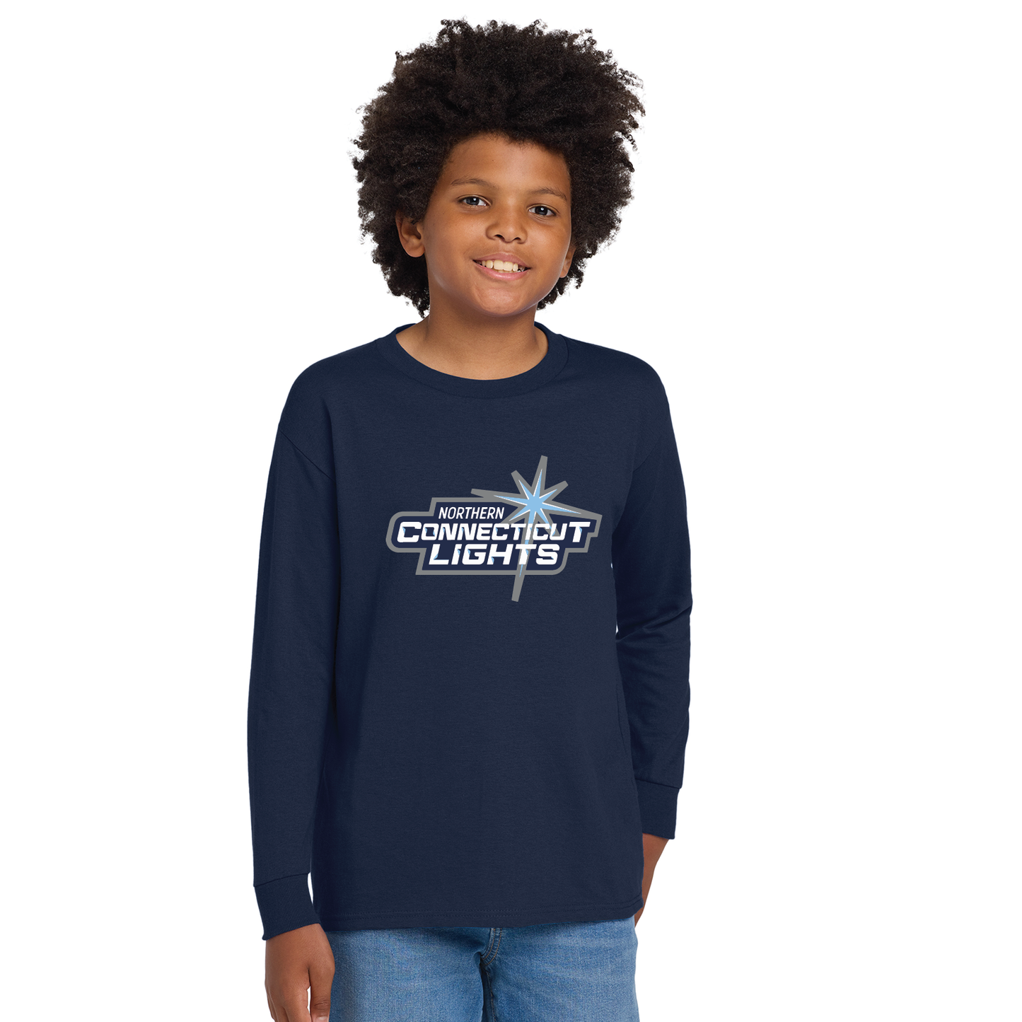 Northern Lights Hockey: Youth & Adult Longsleeve Cotton Tee G2400