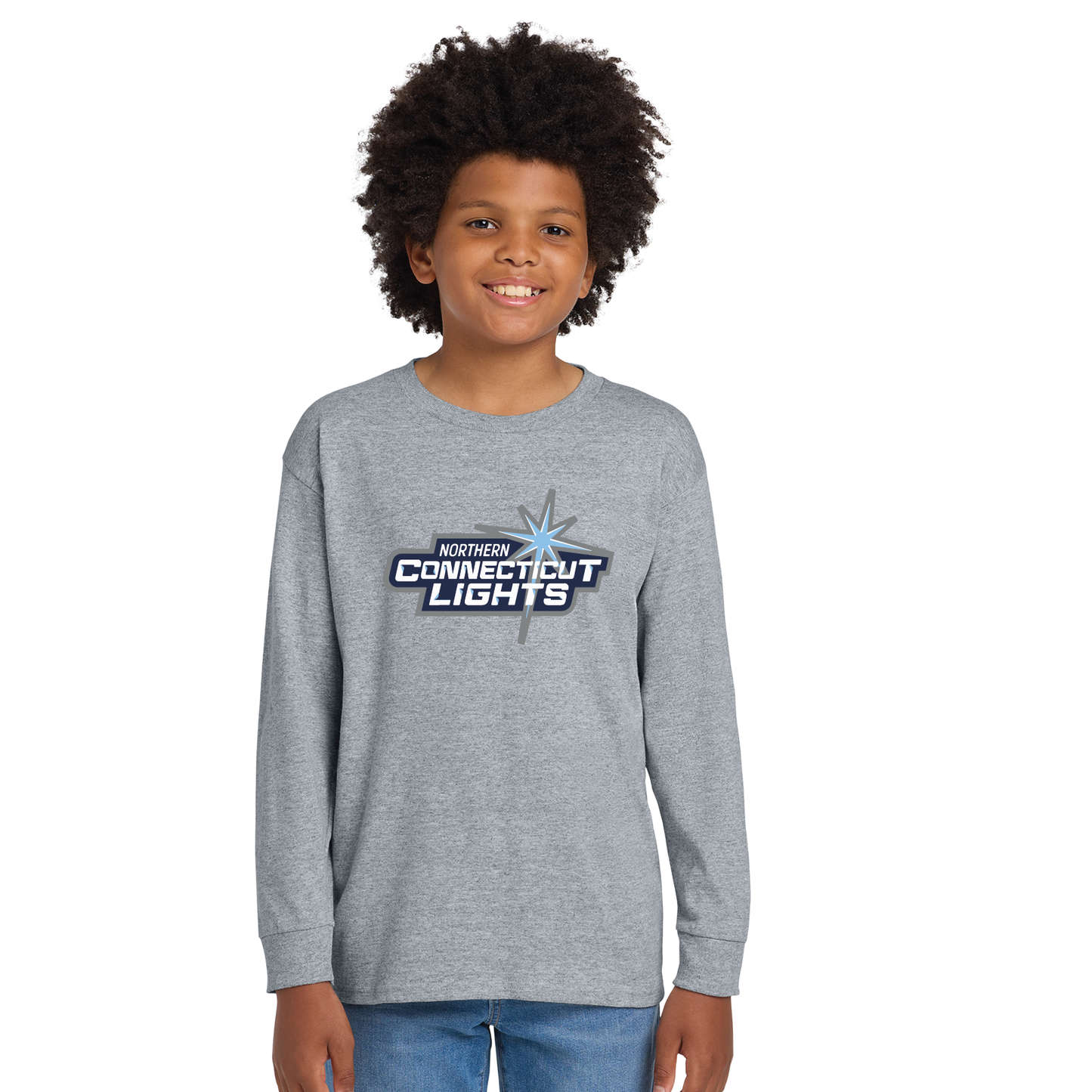 Northern Lights Hockey: Youth & Adult Longsleeve Cotton Tee G2400