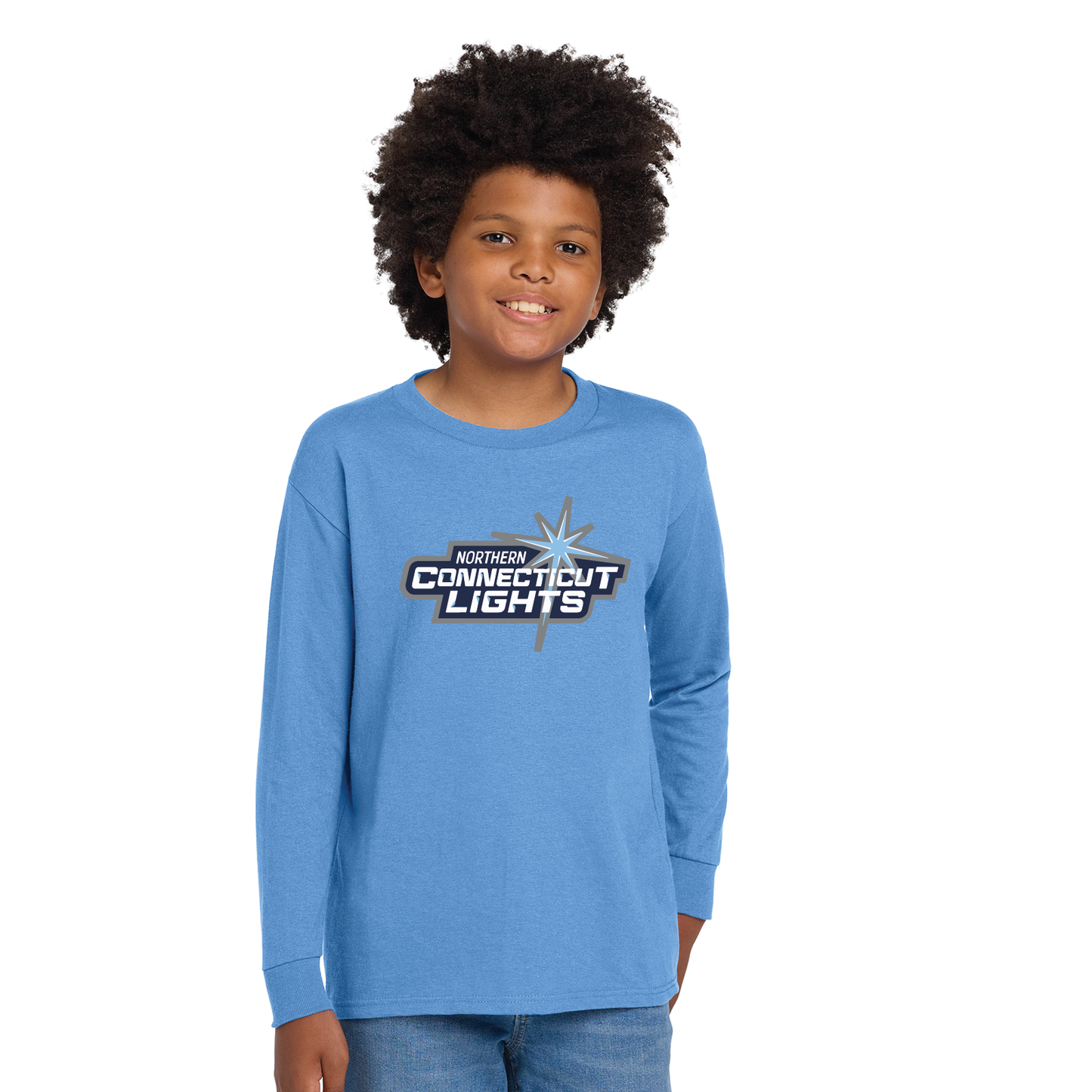 Northern Lights Hockey: Youth & Adult Longsleeve Cotton Tee G2400