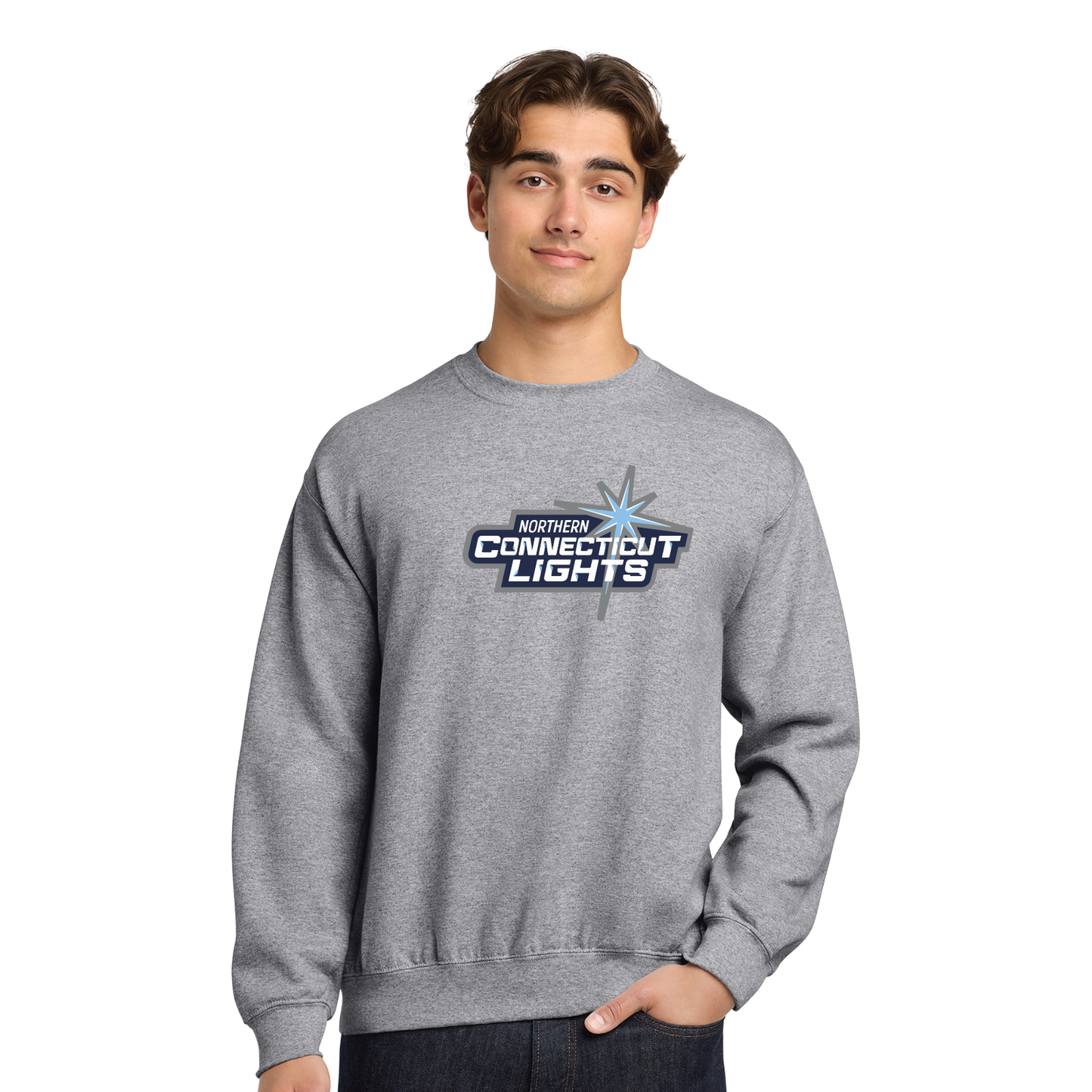 Northern Lights Hockey: Youth & Adult Crewneck Sweatshirt 18000