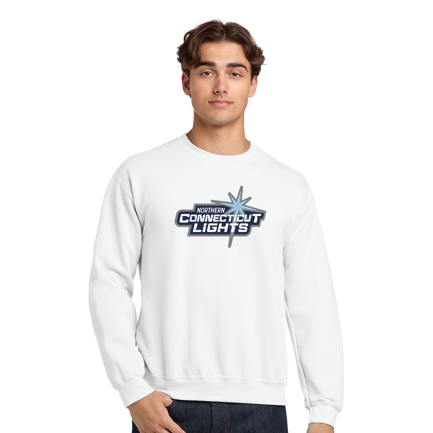 Northern Lights Hockey: Youth & Adult Crewneck Sweatshirt 18000