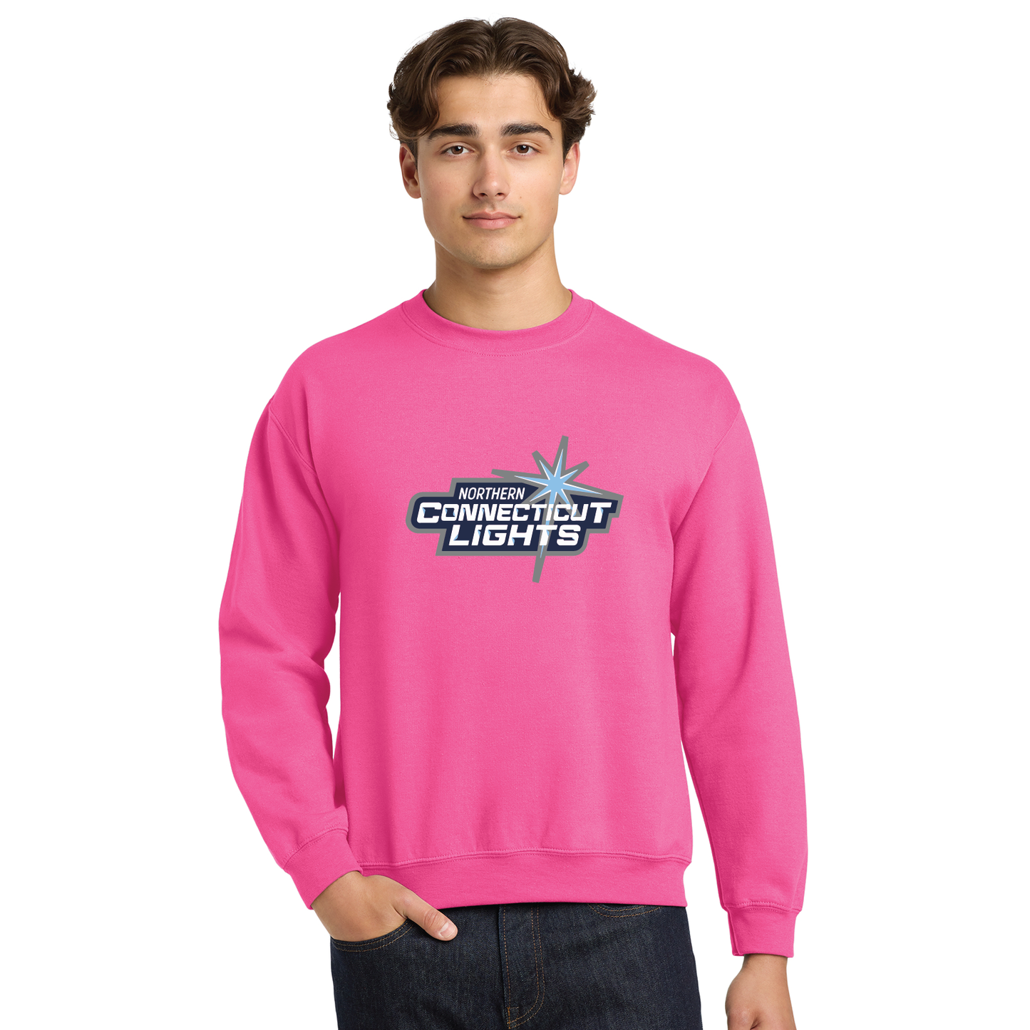 Northern Lights Hockey: Youth & Adult Crewneck Sweatshirt 18000