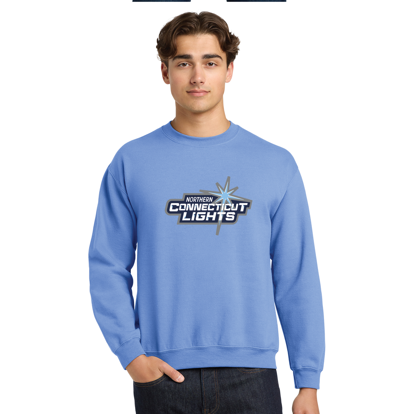 Northern Lights Hockey: Youth & Adult Crewneck Sweatshirt 18000