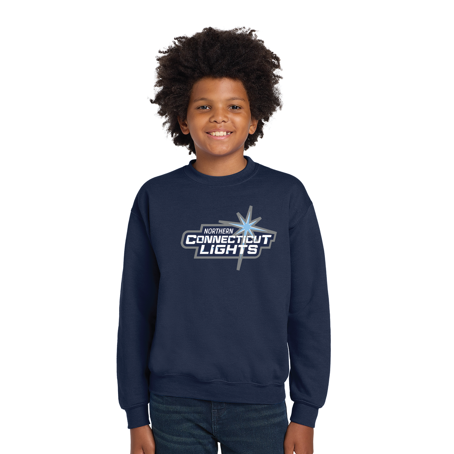 Northern Lights Hockey: Youth & Adult Crewneck Sweatshirt 18000