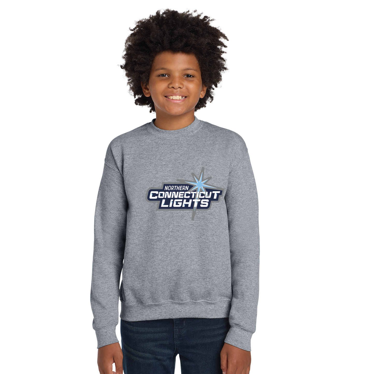 Northern Lights Hockey: Youth & Adult Crewneck Sweatshirt 18000