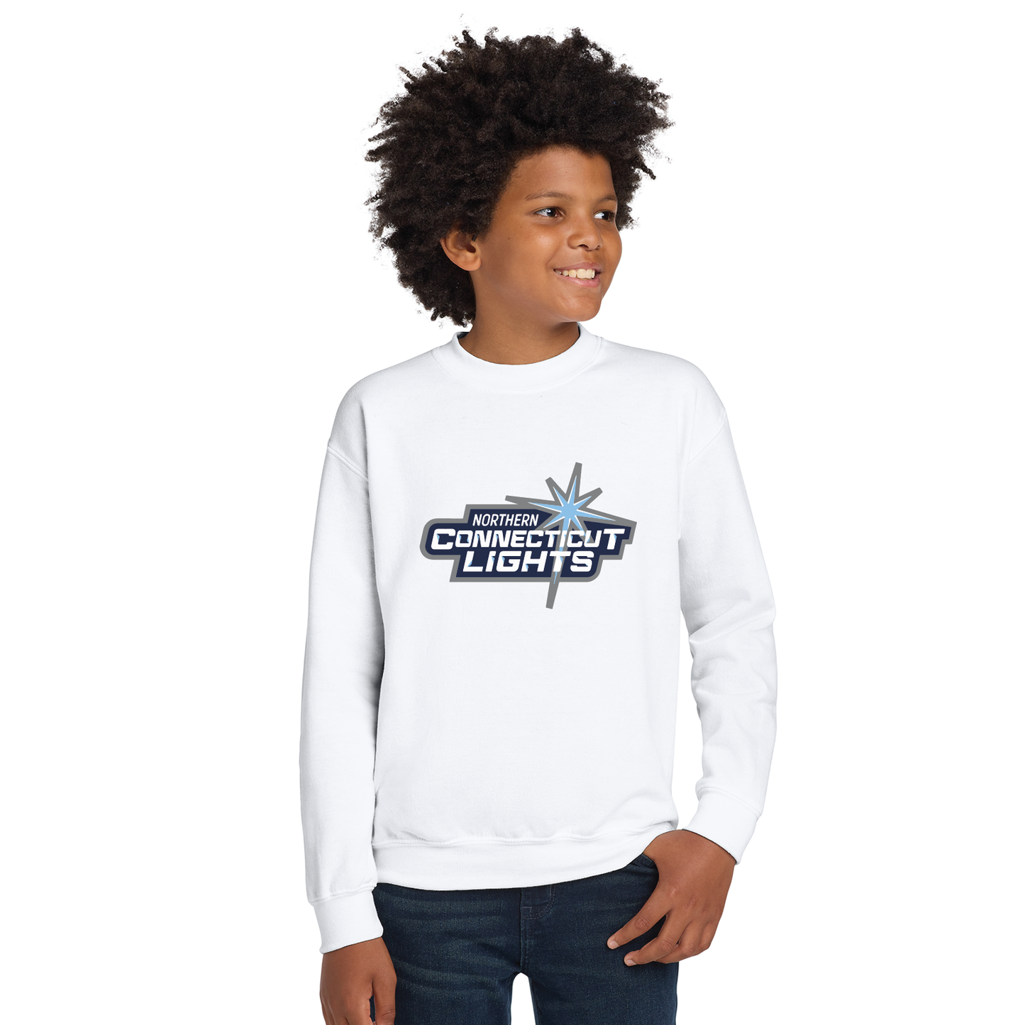 Northern Lights Hockey: Youth & Adult Crewneck Sweatshirt 18000