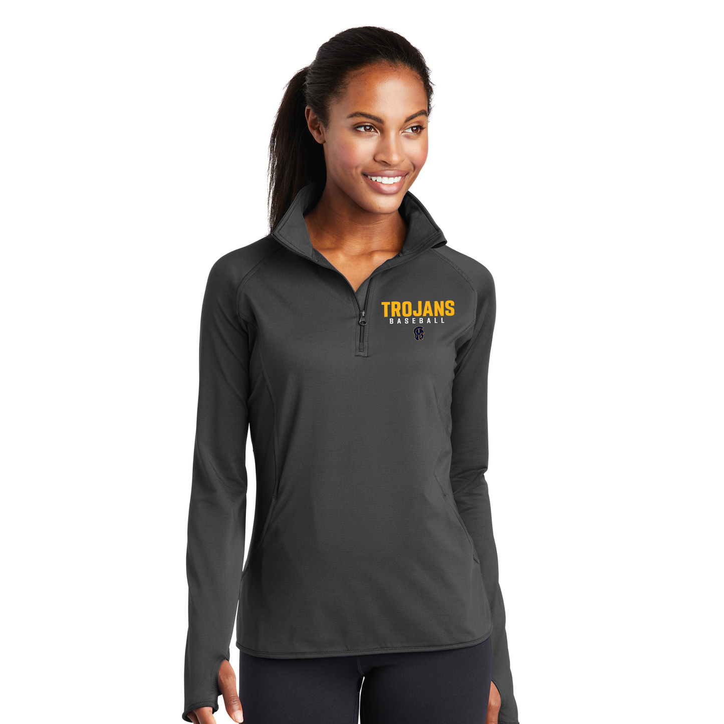 SHS Baseball: Women's Sport Tek 1/4 Zip Logo #2