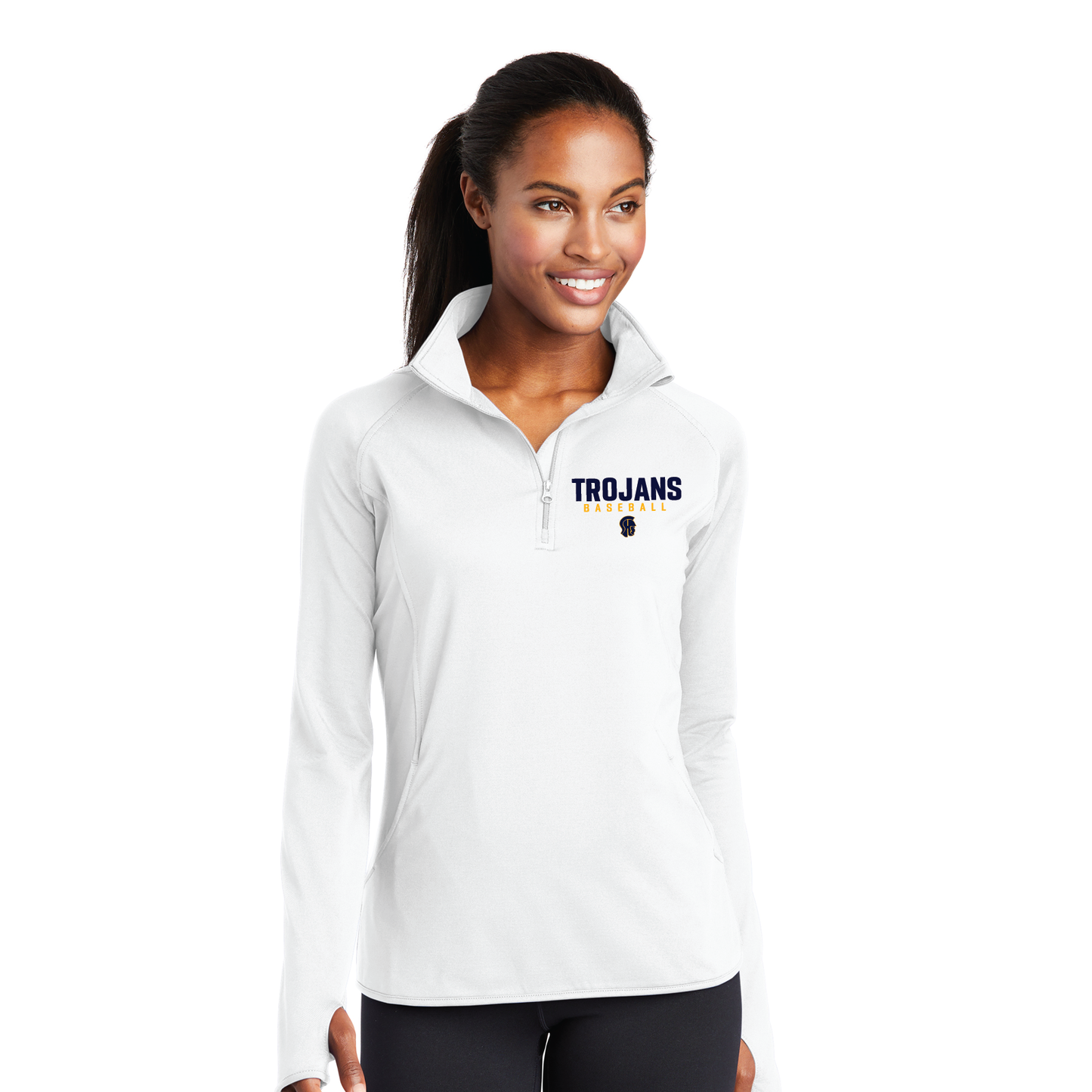 SHS Baseball: Women's Sport Tek 1/4 Zip Logo #2