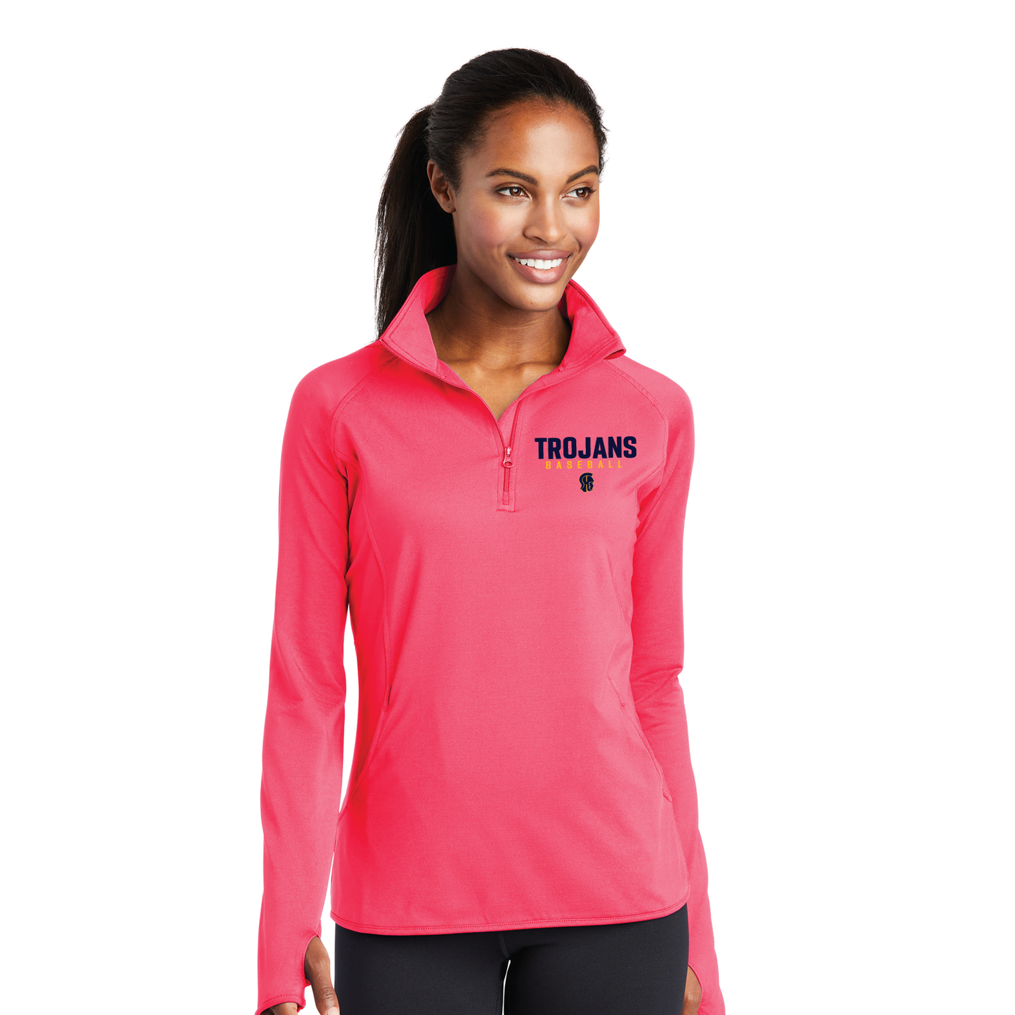 SHS Baseball: Women's Sport Tek 1/4 Zip Logo #2