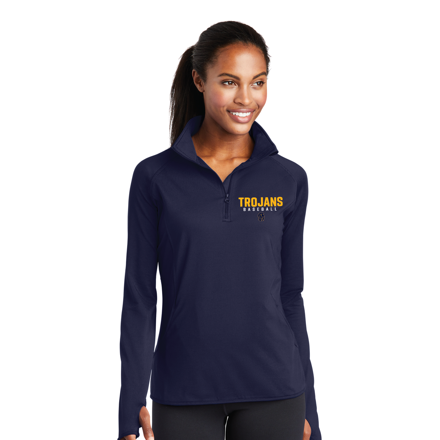 SHS Baseball: Women's Sport Tek 1/4 Zip Logo #2