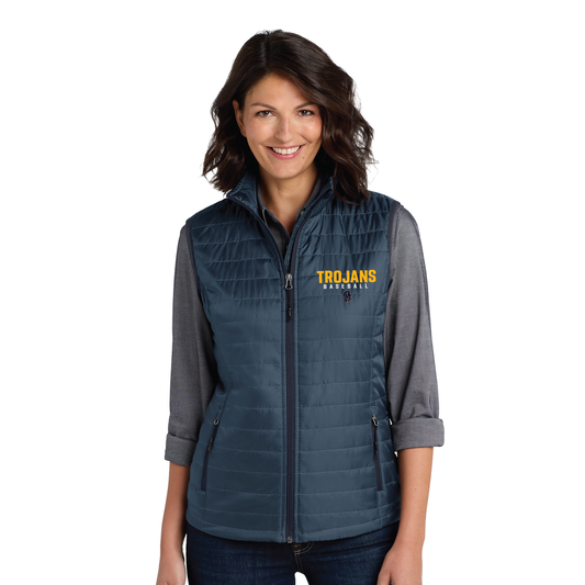 SHS Baseball: Women Puffy Vest Logo #2