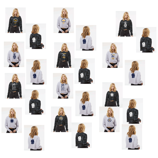SHS Cheer: Choose your Logo! Women's Lightweight Crop Crewneck Sweatshirt - AFX24CRP
