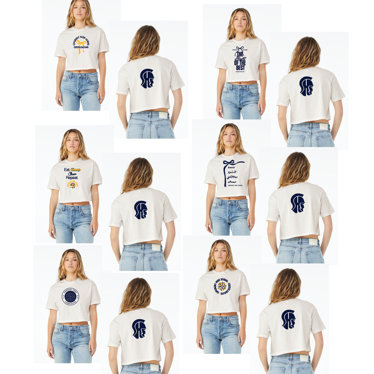 SHS Cheer: Choose your Logo! BELLA+CANVAS® Women’s Jersey Crop Tee. BC6482 Choose