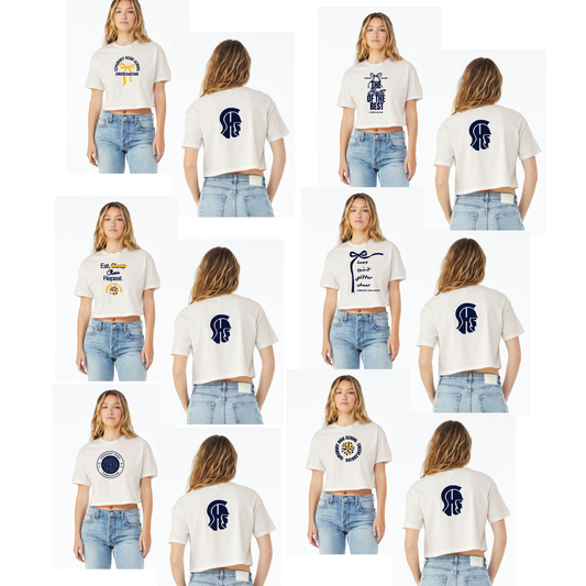 SHS Cheer: Choose your Logo! BELLA+CANVAS® Women’s Jersey Crop Tee. BC6482 Choose
