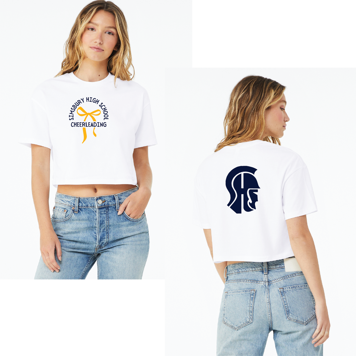 SHS Cheer: Choose your Logo! BELLA+CANVAS® Women’s Jersey Crop Tee. BC6482 Choose