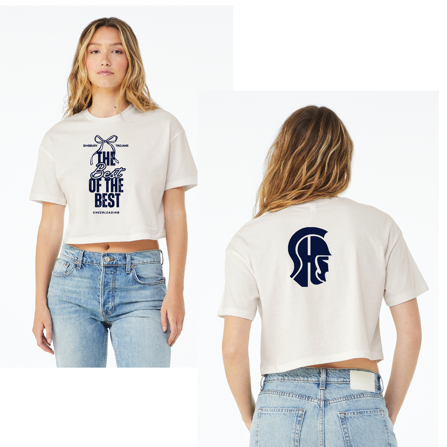 SHS Cheer: Choose your Logo! BELLA+CANVAS® Women’s Jersey Crop Tee. BC6482 Choose