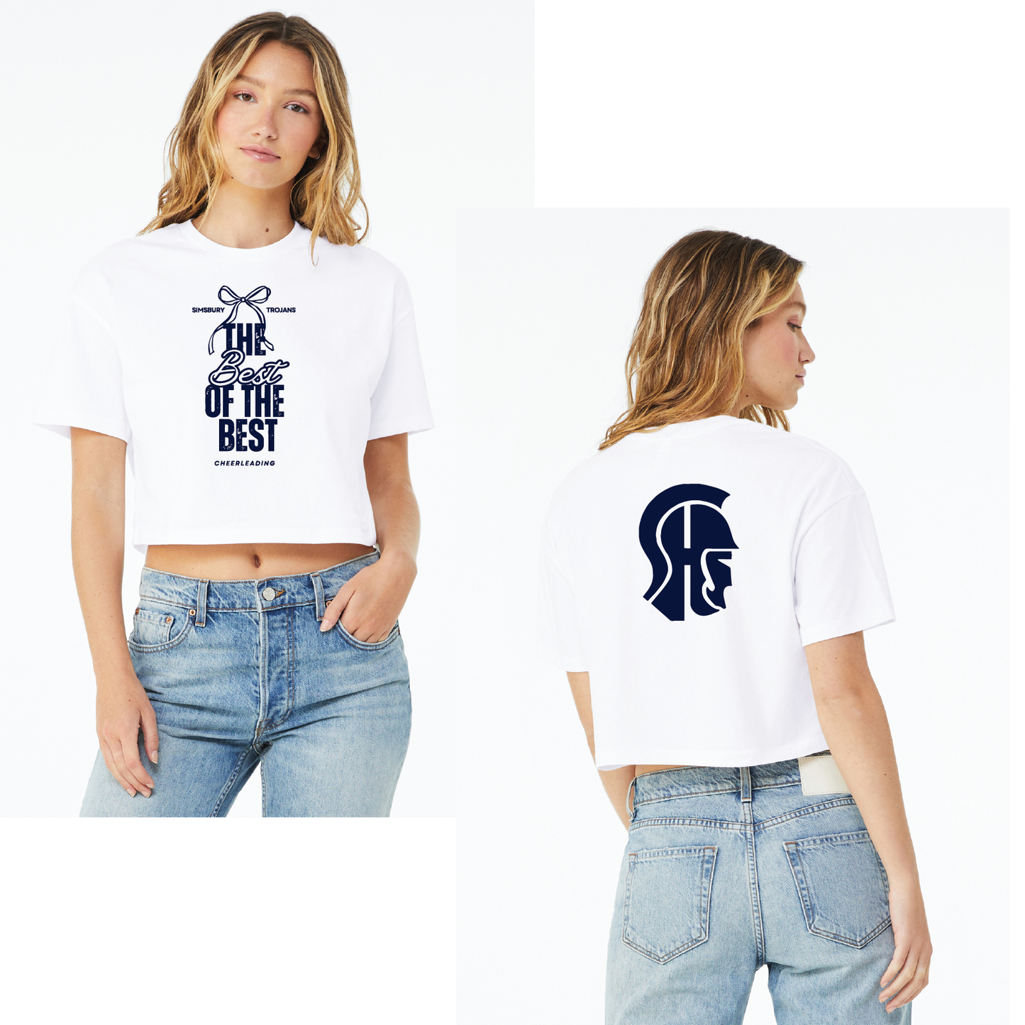 SHS Cheer: Choose your Logo! BELLA+CANVAS® Women’s Jersey Crop Tee. BC6482 Choose