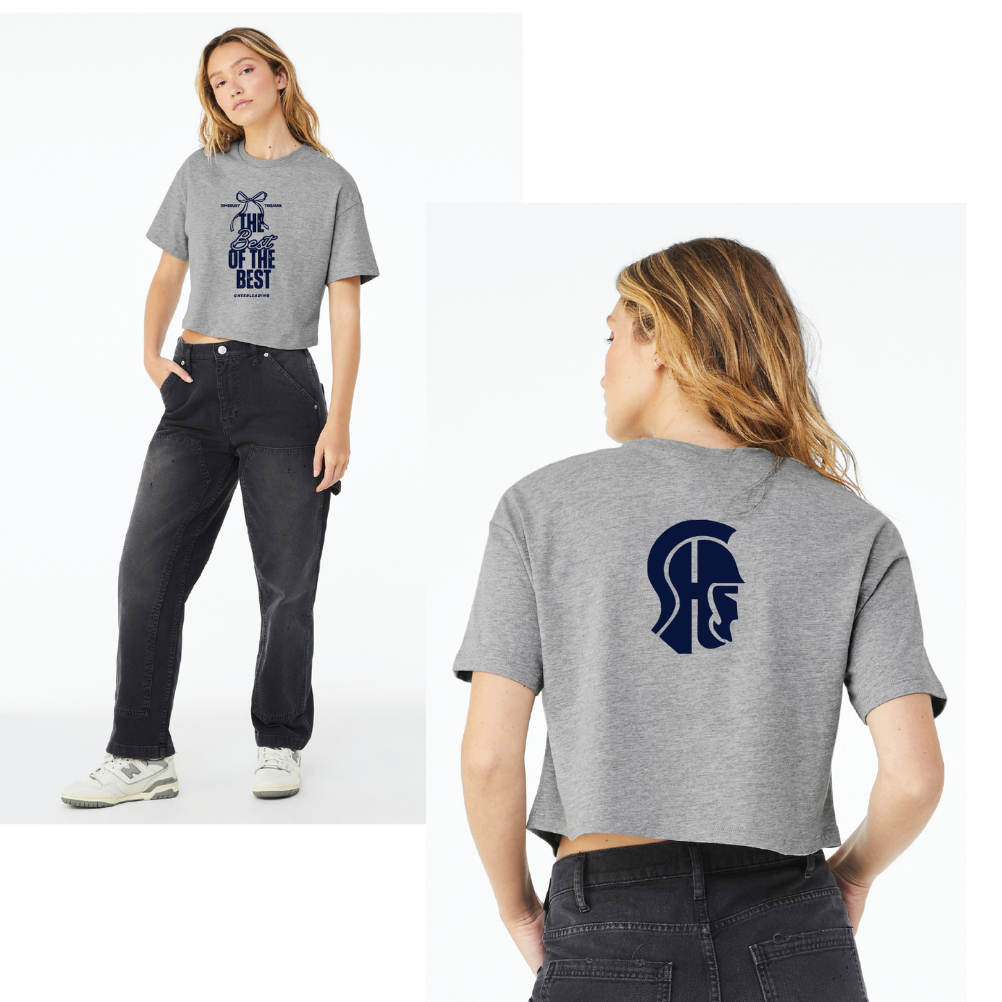 SHS Cheer: Choose your Logo! BELLA+CANVAS® Women’s Jersey Crop Tee. BC6482 Choose